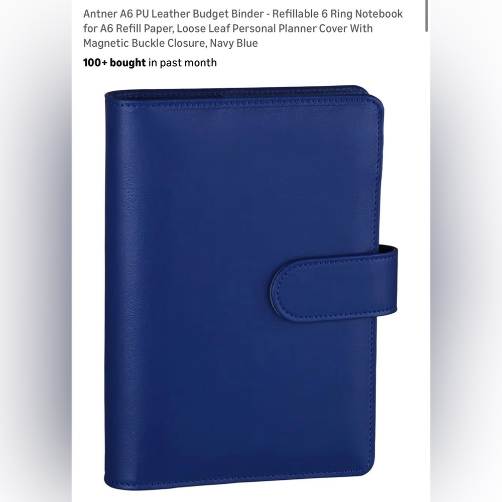 A6 Blue Ring Binder Organizer